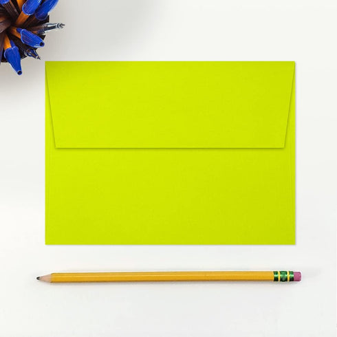 LUXPaper A7 Invitation Envelopes, Peel & Press, 5 1/4" x 7 1/4", Wasabi Green, 80lb Text, 50 Qty