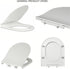 Generic Soft Close D-Shape Toilet Seat, Durable Thermoplastic Toilet Seat Cover with Quick Release Hinges, Easy