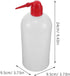 6pcs 1000ml SHERCHPRY Laboratory Narrow Mouth Wash Bottles with Crimson Lids, Plastic Chemistry Squeeze Bottles