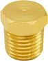 Joywayus 1/4" NPT Male Pipe Plug - Outer Hex Thread Socket Plug Brass Fitting (Pack of 5)