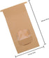 50pcs Packaging, Veemoon Small Bread Bags with Window, Kraft Paper Toast Bags for Bakery and Cookie Food-grade Baking