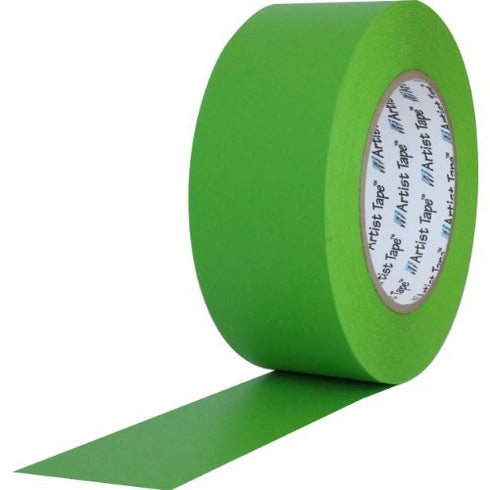 ProTapes Artist Tape Flatback Printable Paper Board Tape, 60 yds x 1" Width, Green (Pack of 1)