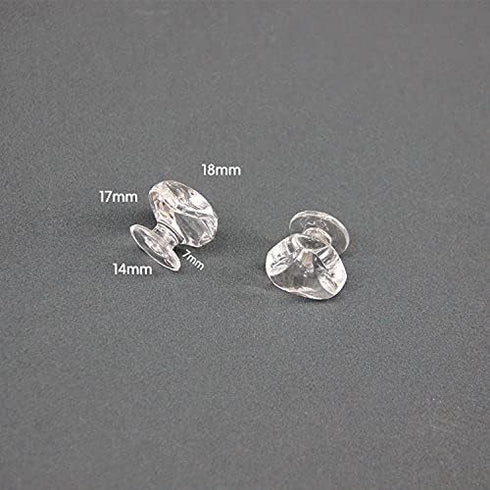 10PCS Clear Acrylic Plastic Knob | Small Triangular Plexiglass Cabinet Handle