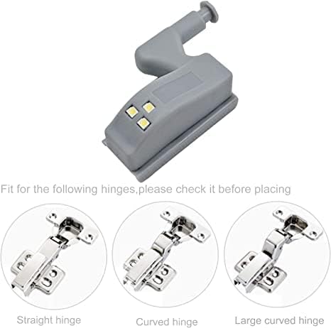 LiXiongBao 9 Pack Closet Hinge LED Sensor Light -Smart Touch Induction Cabinet Light for Kitchen Cabinet Cupboard Night