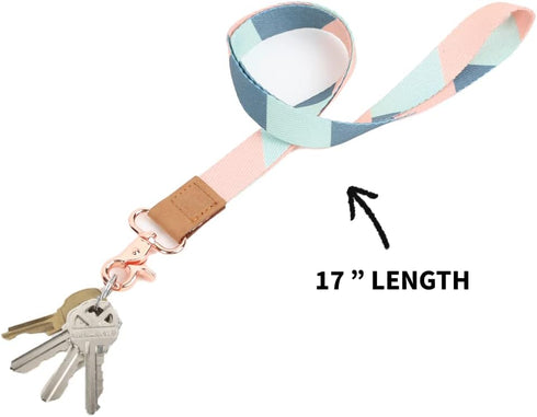 Thread Wallets Lanyards for ID Badges, Durable Key Lanyard with Clip & Buckle Holder for Men and Women