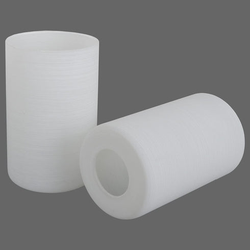 2 Pack White Frosted Spiral Textured Glass Shade, Cylinder Light Fixture Replacement