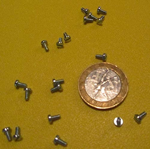 K-mac 18-8 M2 .4 mm 4 mm 200 Zinc Plated Stainless Steel Cheese Head Slotted Machine Screws, FT, x Thread Size x