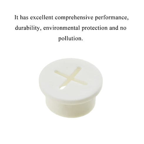 HAHIYO 4Pcs 0.8Inch White Flexible Rubber Desk Grommet, Wire Management Cord Hole Cover for Office Home
