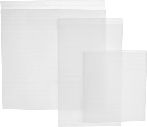 Okuna Outpost Packing Foam Pouches, 75 Count in 3 Sizes for Glass & Dish Protection (White)