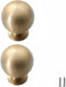 SANCHAKOU Cabinet Knobs Pulls 2Pcs Brass Wardrobe Handle Drawer Single Hole Cabinet Bedside