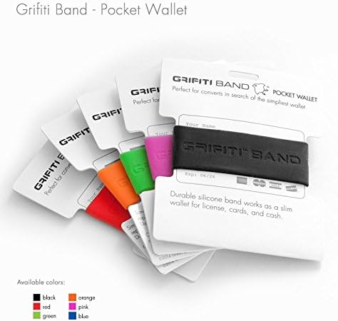 GRIFITI Band Joes Landscape Front Wide Pocket Wallet - Slim Colorful Rubber Silicone Grip Card Holder