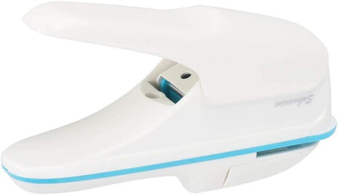 Stapleless Stapler, No Staples Desktop Stapler for Office School, Binds up to 9 Sheets (White)