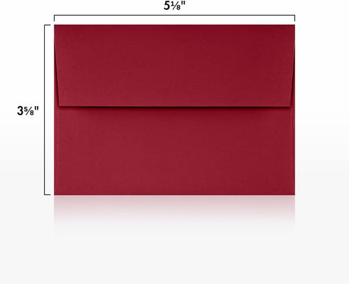 LUXPaper 4Bar A1 Invitation Envelopes, Peel & Press, 50 Qty, Garnet Red, 80lb. Text