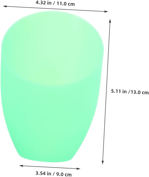 Amosfun Horseshoe Lampshade Elegant Inclined Plastic Lamp Cover for Floor and Table Lamps Green Opening Soft Light