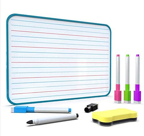 Dry Erase Lapboard Double Sided, Dry Erase Board with Lines for Kids, Small Whiteboard for Home & School by ALL SUMMER CPRINTER