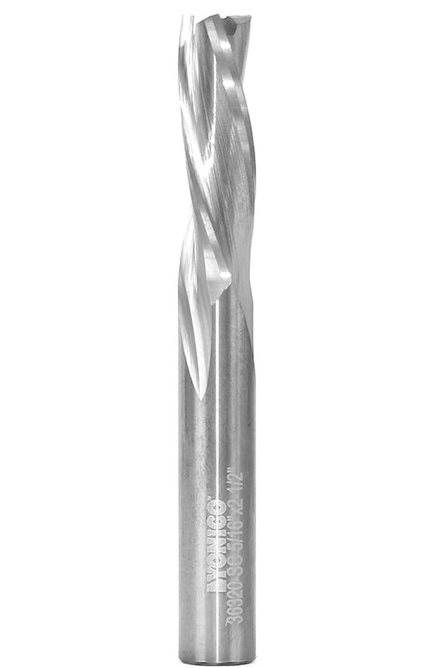 YONICO Downcut Router Bits, Spiral 3 Flute Solid Carbide CNC Low Helix End Mill, 5/16-Inch Dia.