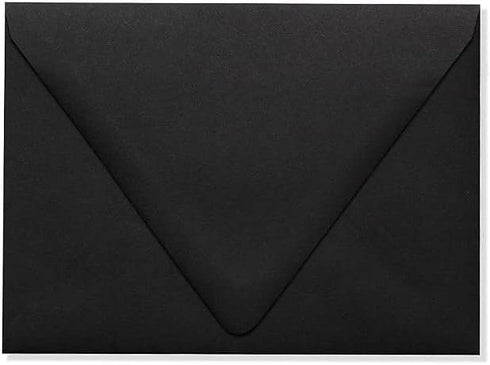 LUXPaper A6 Invitation Envelopes for 4 5/8 x 6 1/4 Cards in 80 lb. Midnight Black, Printable Envelopes for Invitations, with Moistenable Glue, 50 Pack, Envelope Size 4 3/4 x 6 1/2 (Black) by LUXPaper