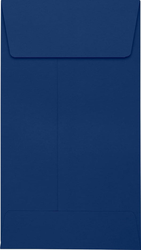 LUXPaper #5 1/2 Coin Envelopes in 80 lb. Navy, 50 Pack for Coin Collections, Small Inventory Items, and Stamps