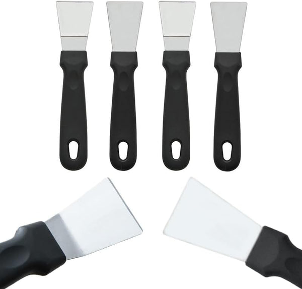 Yopolaz 4 Pack Grill Scraper - Small Metal Grill Scraper Tool for Outdoor