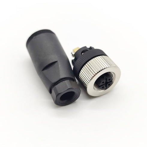 2Pcs M12 5 Pin Female Circular Connector, B Code IP67 Waterproof Field Assembly Sensor Adapter for PG7 Cable