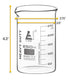 EISCO Heavy Duty Beaker, 250ml - 5mm Thick, Uniform Walls - Superior Durability & Chemical Resistance - White Graduations - Borosilicate 3.3 Glass