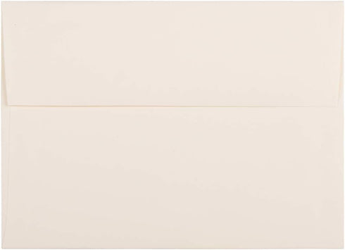 JAM PAPER A7 Strathmore Invitation Envelopes | Natural White Linen | 5 1/4 x 7 1/4 | 50/Pack