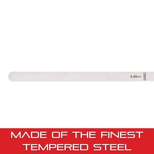 Starrett Tempered Steel Thickness Gage or Feeler Stock .05mm Thickness, 30cm Length - 667M-5