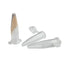 50 Piece 1.5 ml Microcentrifuge Tube Graduated Holder Vial with Snap Cap, Clear EP Tube