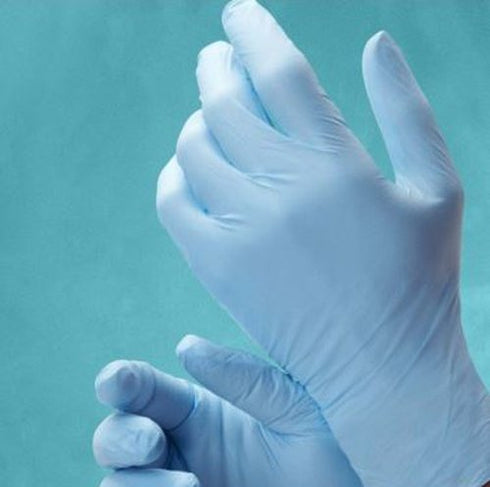 Adenna MIR165 Miracle 3.5 mil Powder-Free Nitrile Exam Gloves, Medical Grade, Blue, Medium, Box of 200