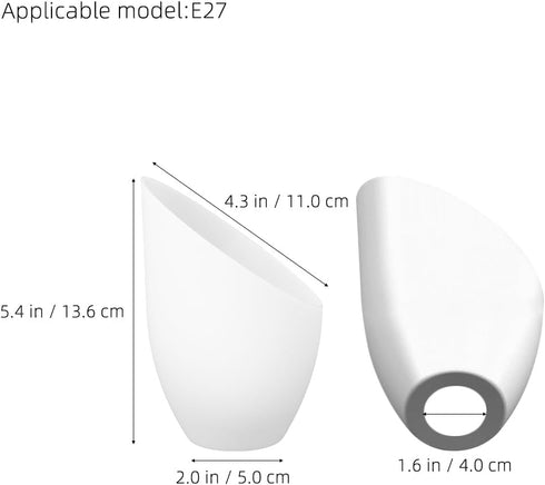5 Pack 5.35X4.33X1.57 Inch UKCOCO Horseshoe Lamp Shade Plastic Replacement for Floor and Multi-Head Lamps Versatile