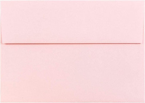 JAM PAPER A7 Premium Invitation Envelopes | 5 1/4 x 7 1/4 | Baby Pink Pastel | 50/Pack