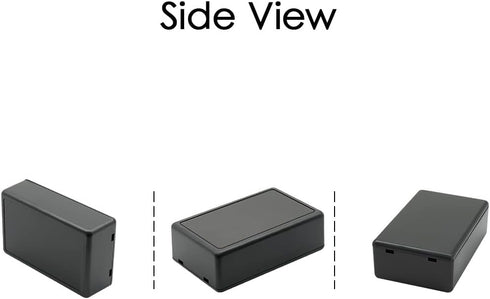 LeMotech 5 Pieces Plastic Project Box - ES Junction Case for Electronic Project, Black 3.15 x 1.97 x 1.02 inch