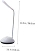 Foldable White Plastic Table Lamp, Battery Powered LED Desk Lamp for Reading