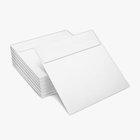 LUXPaper Square Invitation Envelopes | 6" x 6" | Peel & Press | 80lb. Text | Bright White | 50 Qty