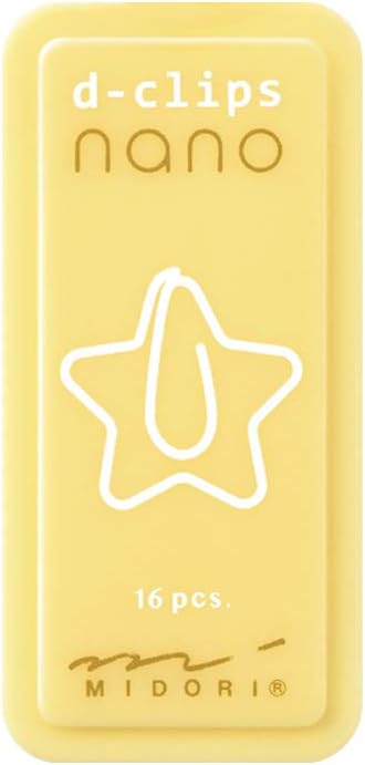 Midori 43384006 Nano Clip Deep Clips with Star Pattern