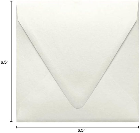LUXPaper Square Contour Flap Invitation Envelopes, 6 1/2" x 6 1/2", Quartz Metallic, 50 Qty
