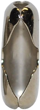 Nickel Plated Brass Connectors - Number 3, 50 Count