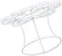 6-Slot Metal Ice Cream Cone Holder Rack for Desserts - Display Stand in White