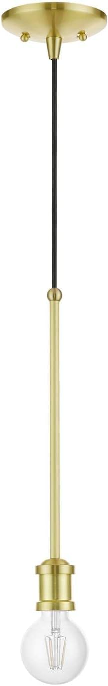 1 (47161-12) Livex Lighting Lansdale Light Pendant in Satin Brass