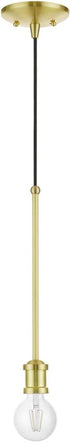 1 (47161-12) Livex Lighting Lansdale Light Pendant in Satin Brass