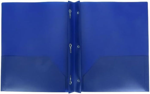 AURORA LLC School,office supplies.Durables Plastic Folders with Prongs and Two pockets. (Blue) by Aurora2018