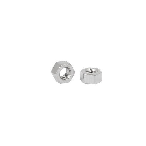uxcell M1.4 1.5mm 100PCS x Nickel Plated Hexagon Hex Nuts Fasteners Silver Tone