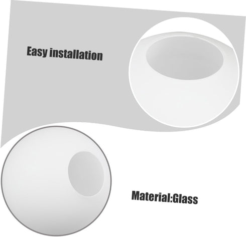 NUOBESTY Frosted Glass Globe Lamp Shade Milky Replacement Shade for Ceiling Fans Wall Sconces Chandeliers and Table