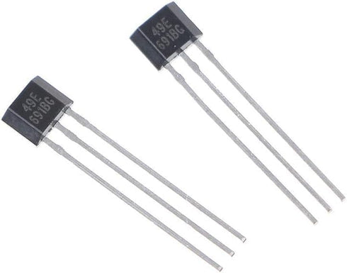 10Pcs Black Hall Element 49E, Oh49E, Ss49E Linear Sensor Hall Effect Sensors for Industrial Electrical