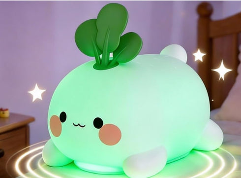KERHAND Dimmable Carrot Silicone Night Light, Bluetooth Speaker & White Noise Machine, Touch Control Rechargeable Lamp