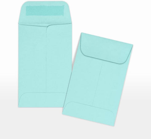 LUXPaper Coin Envelopes, Seafoam, 2 1/4-Inch x 3 1/2-Inch, 50-Count