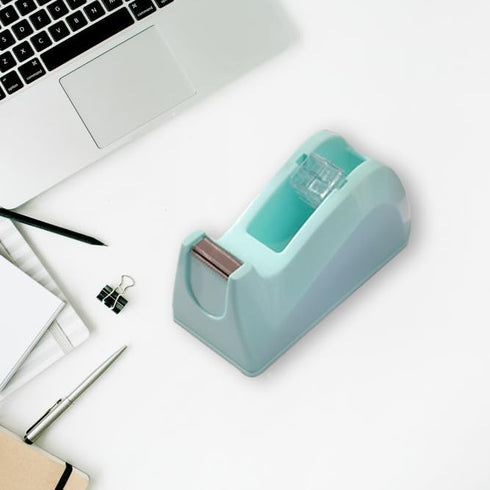 Cute Desktop Office Tape Dispenser, Antiskid Base Design, Perfect Companion for Home, School, and Office - Macaron Green
