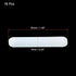 MECCANIXITY Magnetic Stirrer Mixer Stir Bar Rod 35mm/1.38" Cylinder Shape PTFE Coating Magnet White for Laboratory 16Pcs