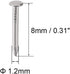uxcell 500pcs Small Tiny Hardware Nails, Carbon Steel 1.2X8mm for DIY Decorative Wooden Boxes, Silver Tone