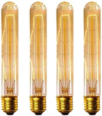 CTKcom T9/T185 40W Vintage Edison Light Bulbs E26 E27 Base(4 Pack)- Tubular